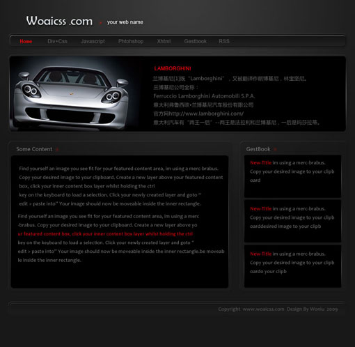 黑色炫酷的网页设计风格_www.itpxw.cn