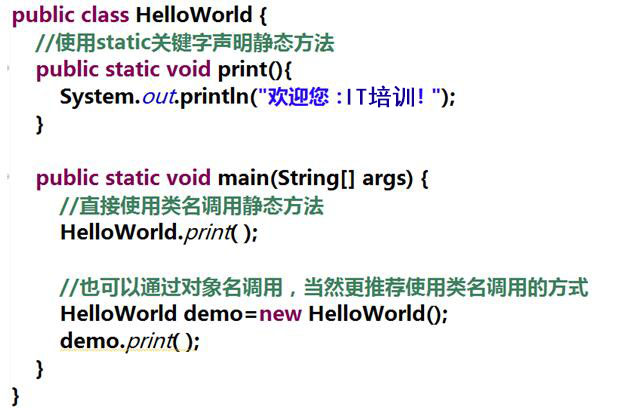 IT培训网讲述Java static静态变量的使用方法_www.itpxw.cn