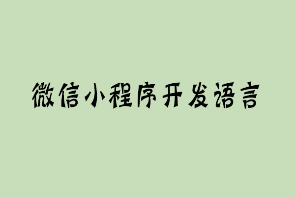 开发微信小程序用什么语言 微信小程序如何开发运营_www.itpxw.cn